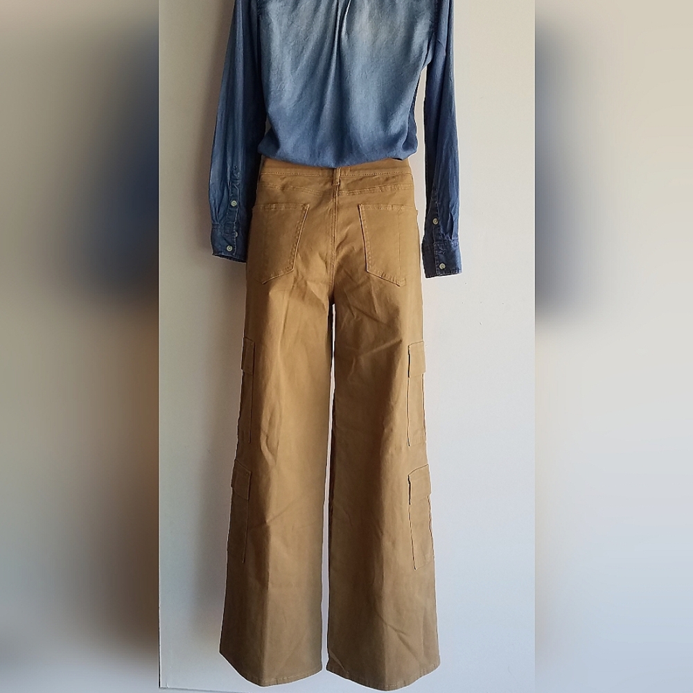 Prosperity Mid Rise Wide Leg Cargo Jeans - Picture 12 of 12
